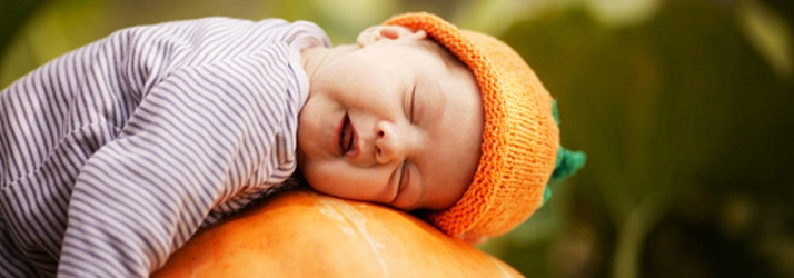 Chiropractic St. Charles IL Sleeping Peaceful Baby On Pumpkin Sleeping Peaceful Baby On Pumpkin